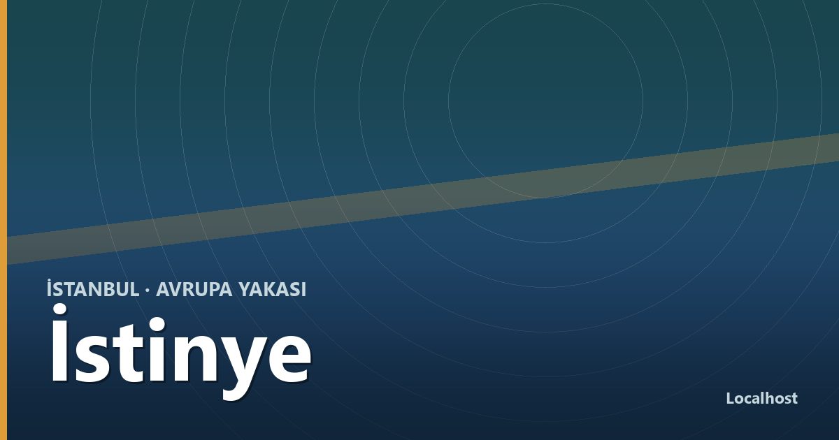 İstinye semti kapak görseli