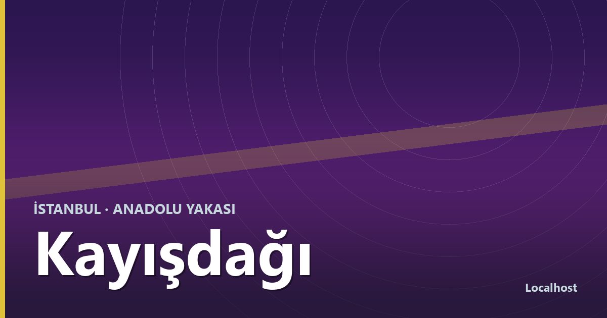 Kayışdağı semti kapak görseli