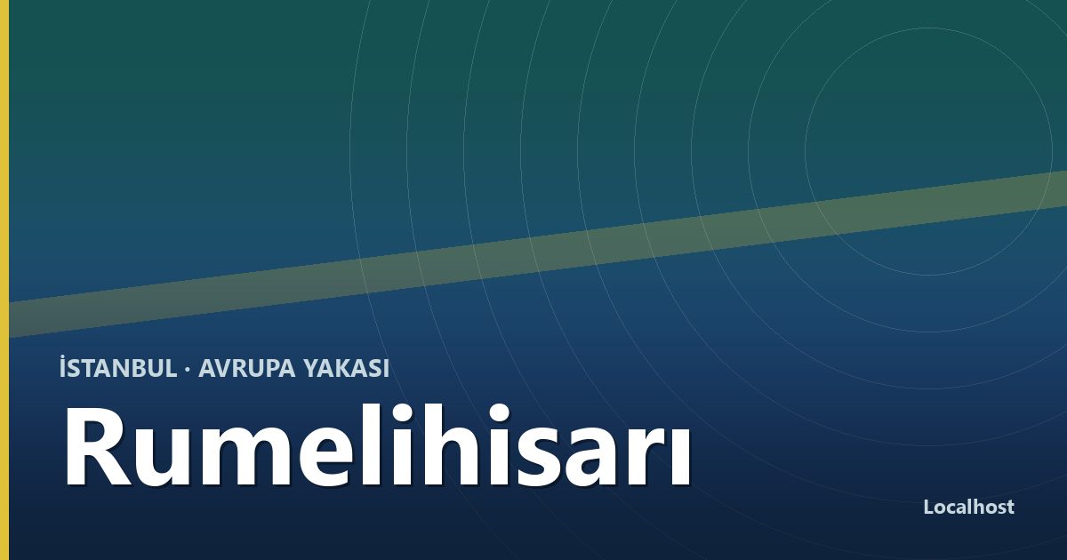 Rumelihisarı semti kapak görseli