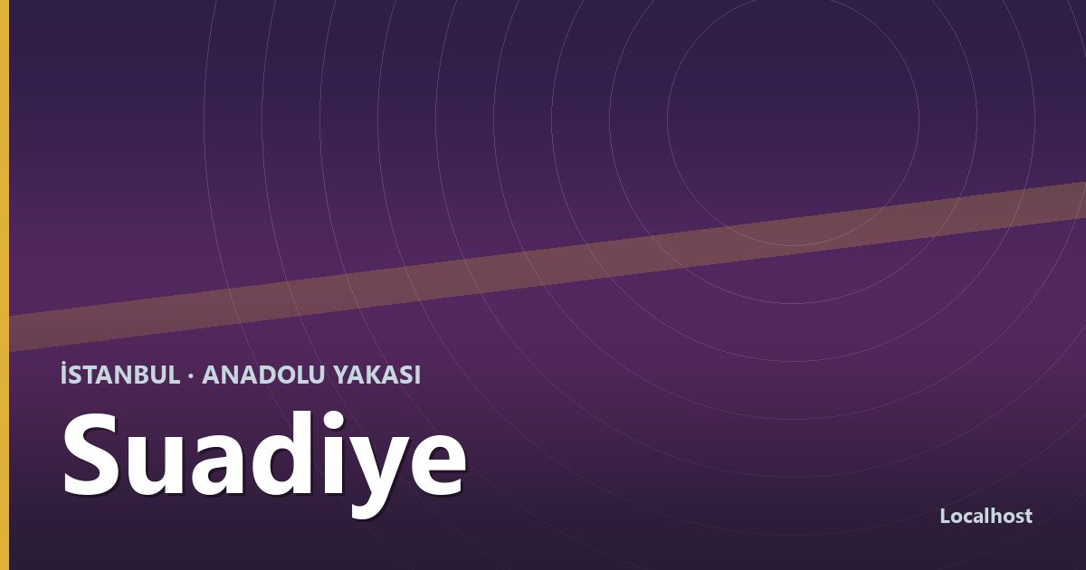 Suadiye semti kapak görseli