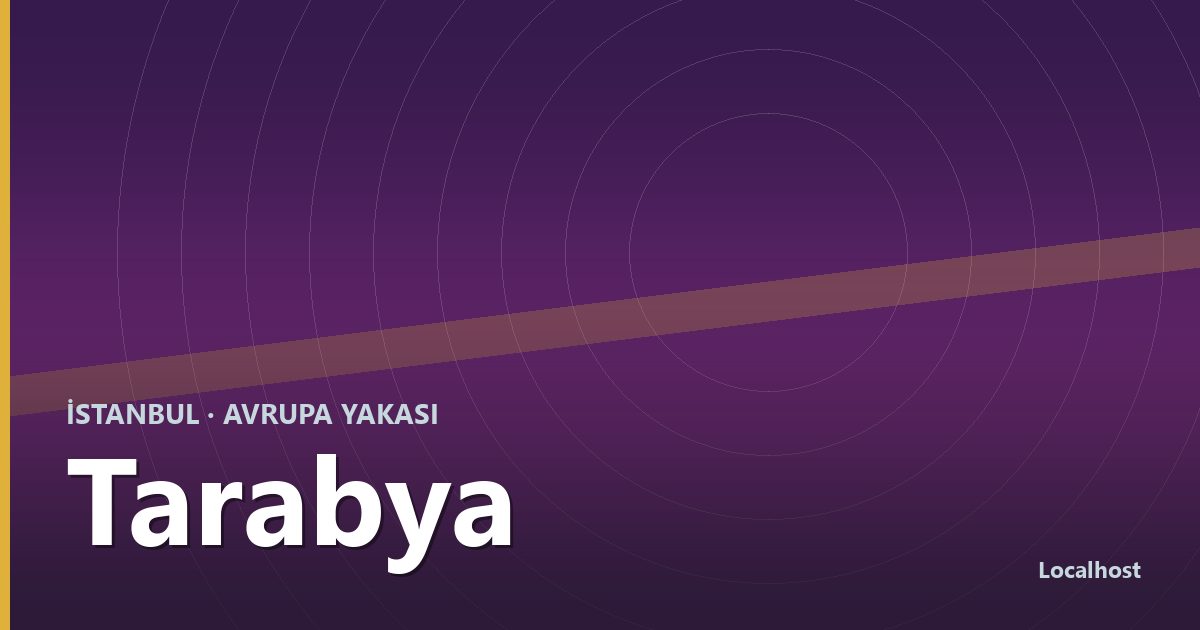Tarabya semti bölge kapak görseli